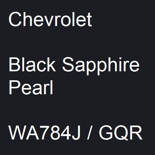 Chevrolet, Black Sapphire Pearl, WA784J / GQR.